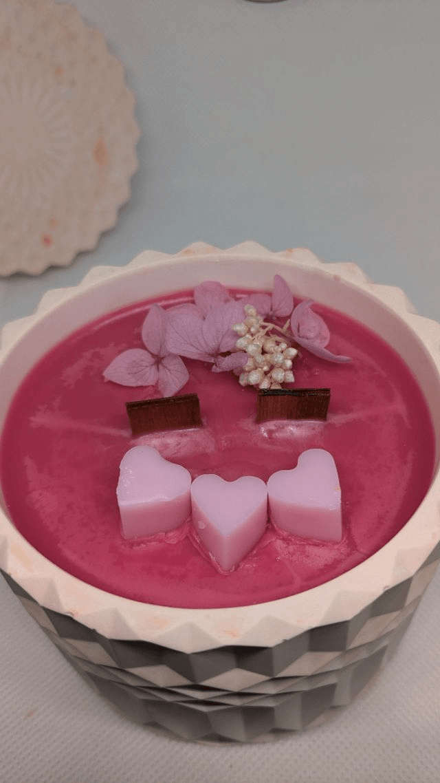  Bougie pot strié rond